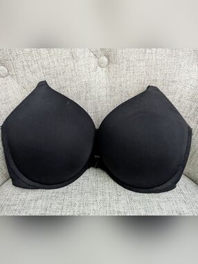 Victoria's Secret Pushup Racerback T-Shirt Bra, Black and Hot Pink